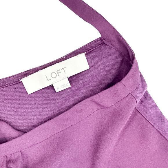LOFT Purple/Plum Keyhole - Scoop-neck - Blouse - Size XL - - Picture 5 of 6